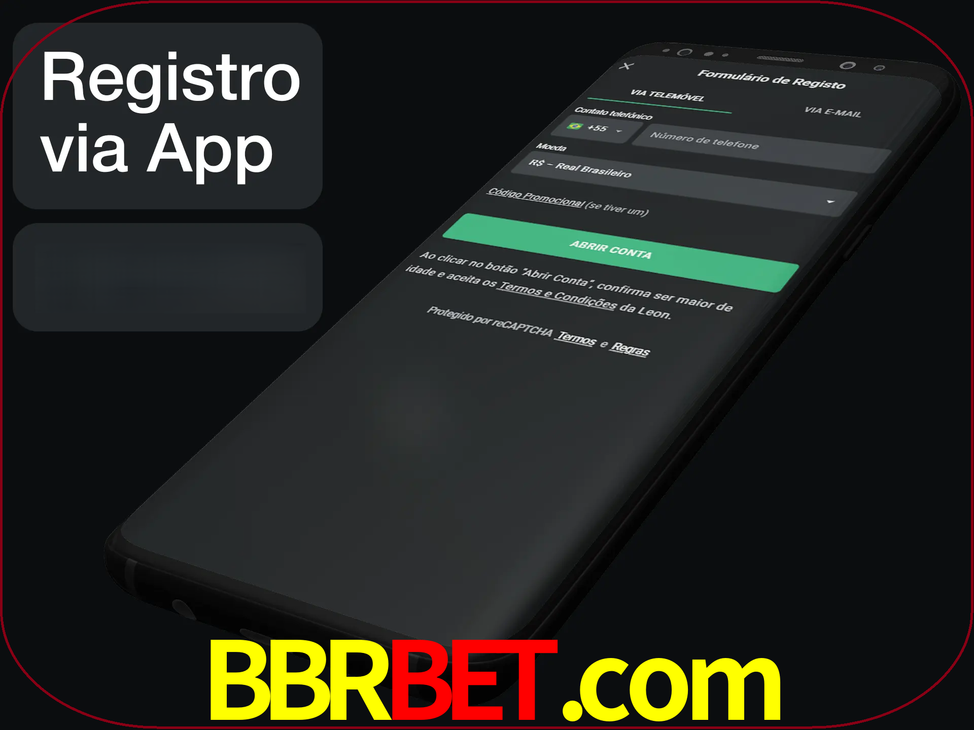 Registre-se quiclly em LeonBet usando o aplicativo.
